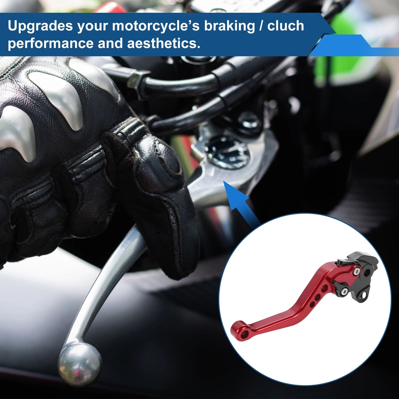 Long Brake Clutch Levers for Honda VFR1200F (2010–2014) Red 1 Pair