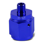 10-AN Female Flare to 1/8" NPT Male Blue Aluminum B-Nut Swivel Coupler Fitting