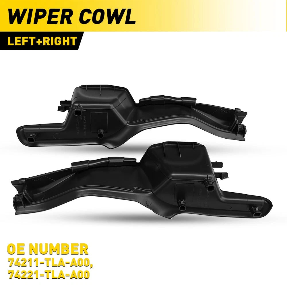 Pair Windshield Wiper Cowl Side Trim Panel Cover for Honda CR-V (2017–2022)