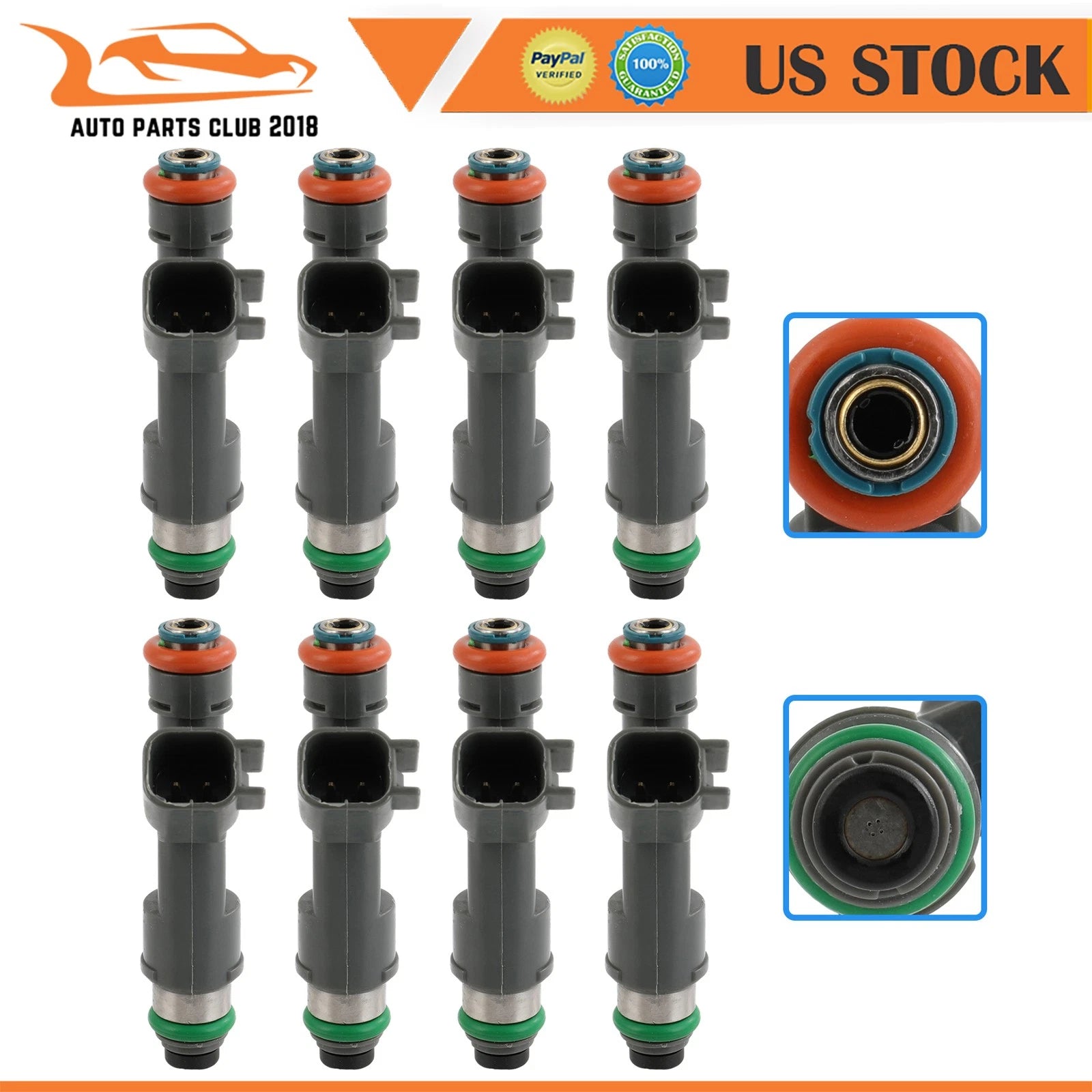 8pcs Fuel Injectors for Volvo S80 (2007–2010) XC90 (2005–2011) 4.4L