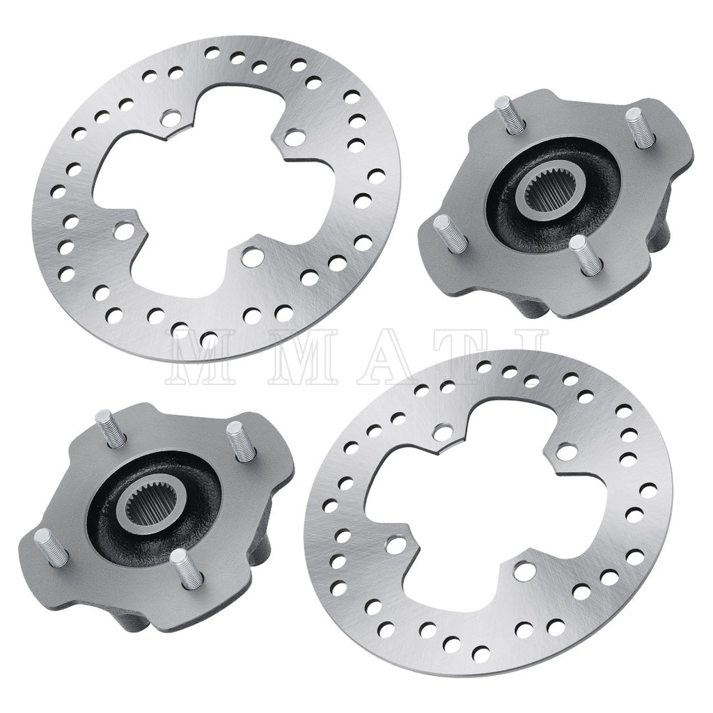 2x Front Wheel Hubs & Brake Rotors for Honda TRX500 Foreman/Rubicon (2014–2019)