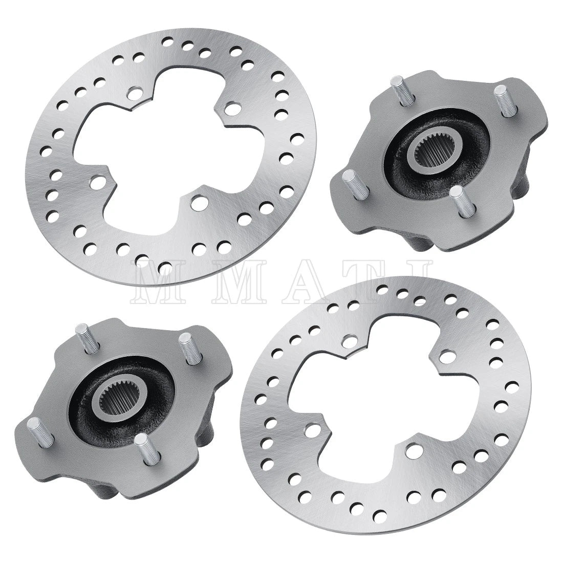 2x Front Wheel Hubs & Brake Rotors for Honda TRX500 Foreman/Rubicon (2014–2019)