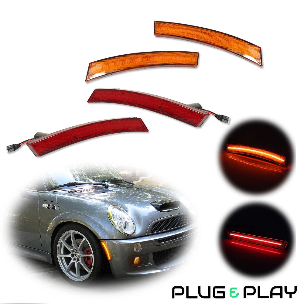 Front & Rear LED Side Marker Lamps for Mini Cooper (2002–2008)