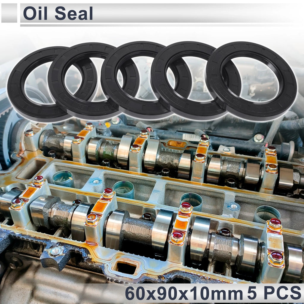 Set of 5 Oil Seal Rotary Shaft Seal NBR Rubber 60x90x10mm