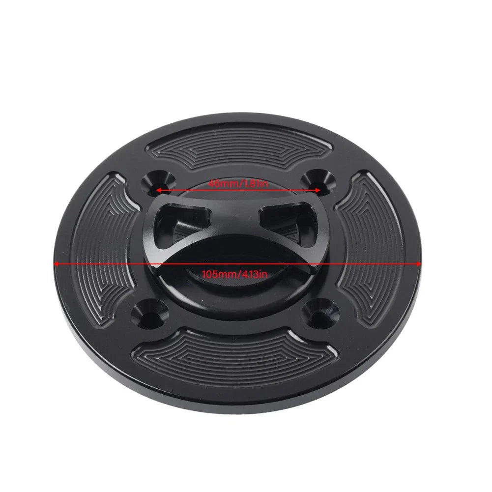 CNC Blue 4-Hole Gas Fuel Tank Cap Cover for DUCATI Panigale V4/S/R (2018-2021)