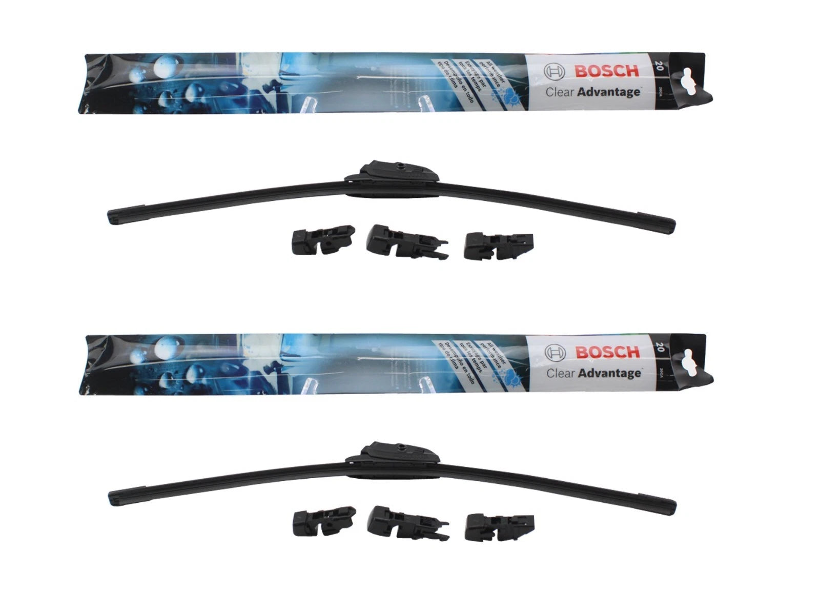 Set of 2 Bosch Clear Advantage Wiper Blades for