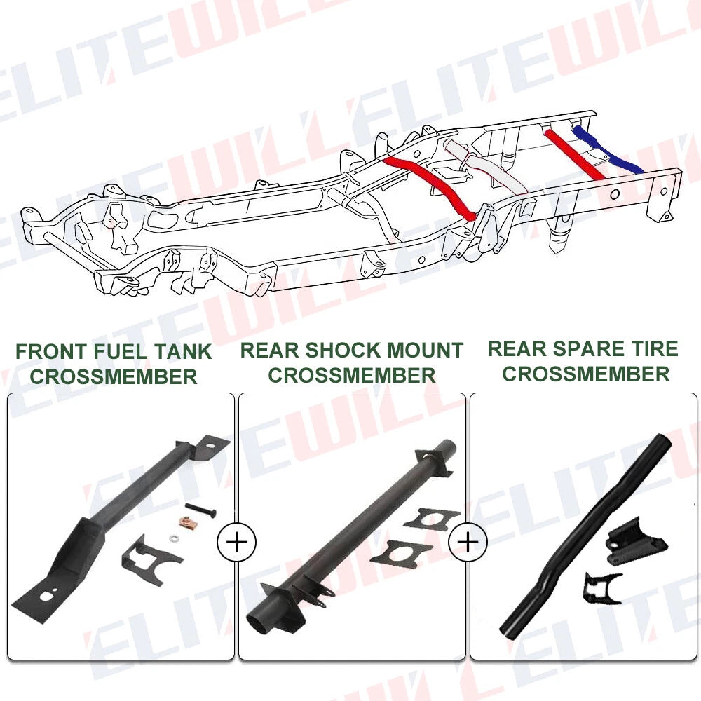 Front Fuel Tank / Rear Shock / Rear Spare Tire Crossmember for Chevrolet (1999–2006)