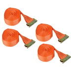 Set of 4 E Track Ratchet Tie Down Straps for Truck Enclosed Cargo Van