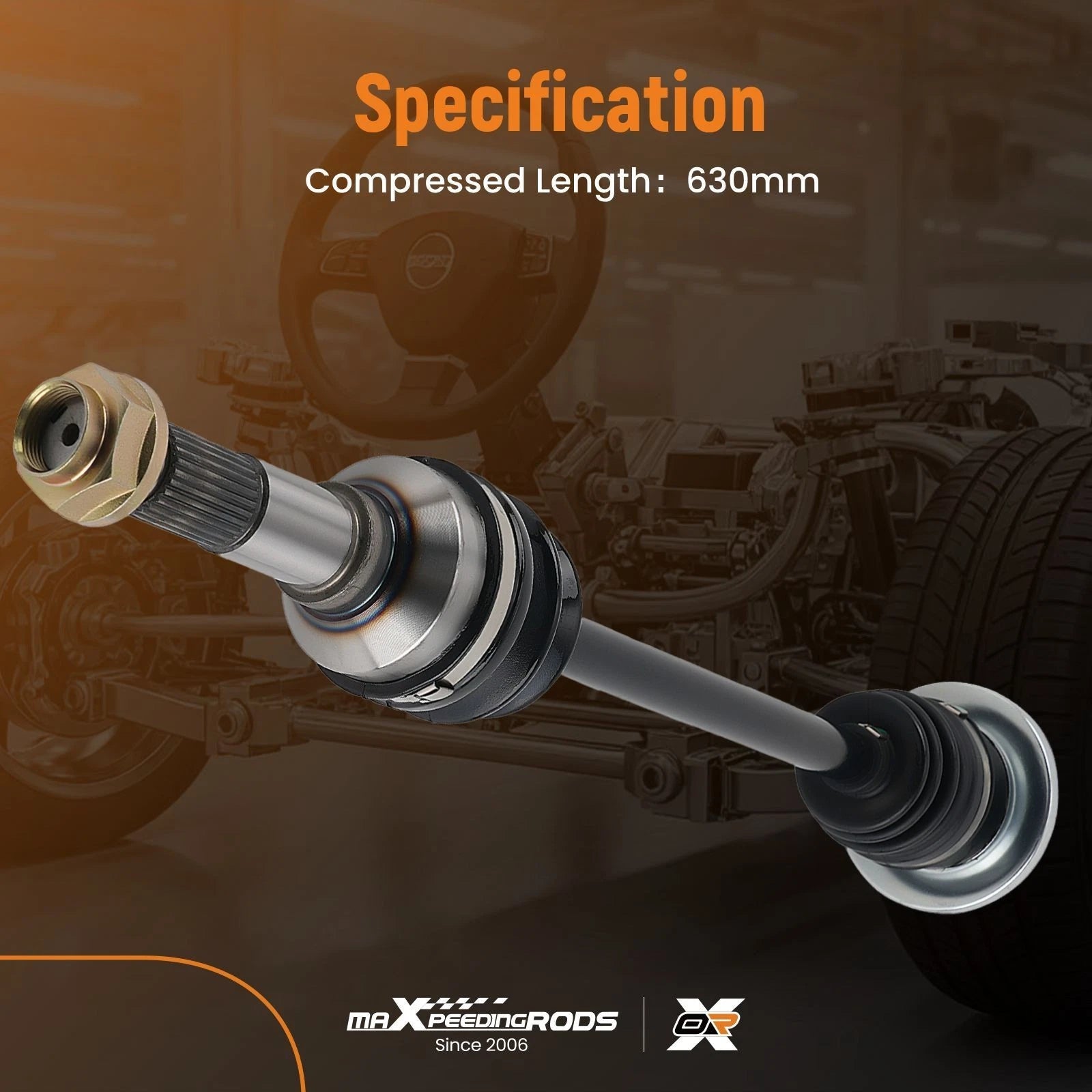 4x4 Rear Right Passenger CV Axle Shaft for Yamaha Rhino 450 660 (2004–2009)