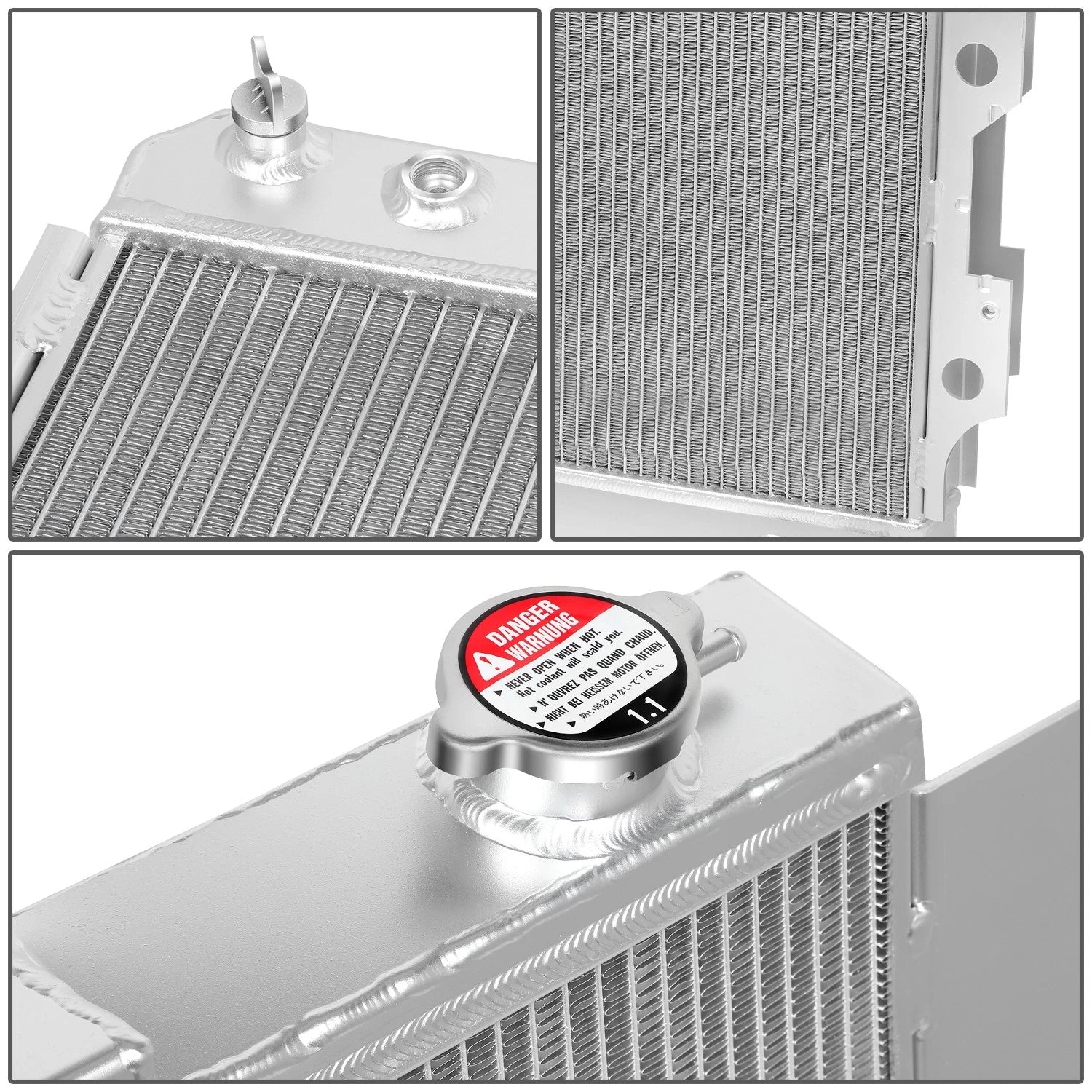 Full Aluminum 3-Row Racing Radiator for Wrangler YJ/TJ (1987–2006)
