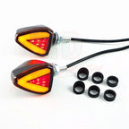 LED Turn Signal Indicator Light for Motorcycle (Flush Mount, Amber Smoke)