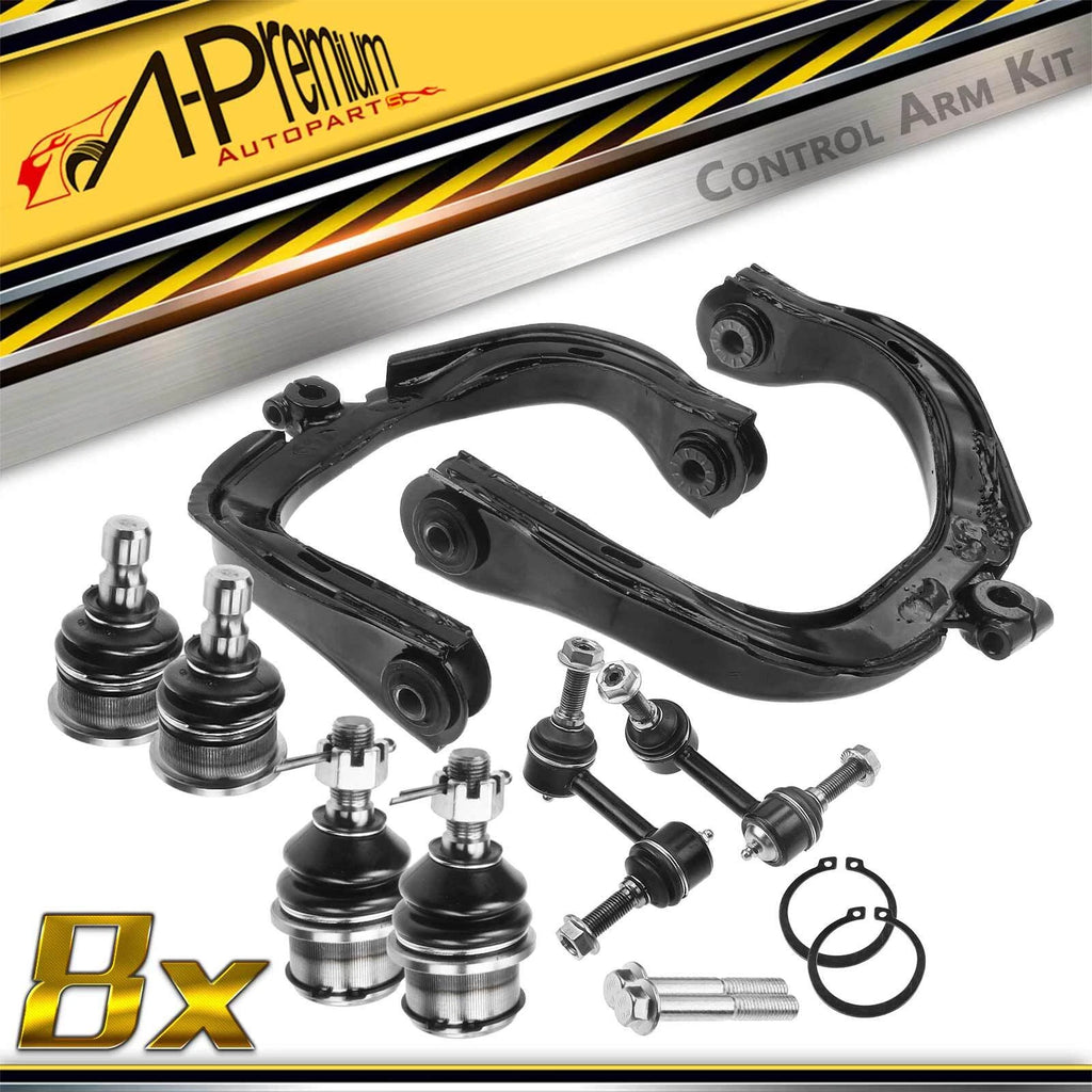 Set of 8 Front Upper Control Arms for GMC Envoy Chevy Trailblazer (2002–2009)