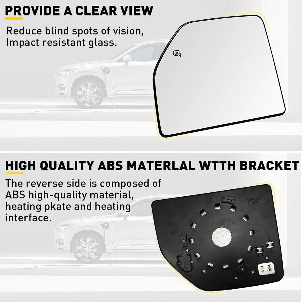 Mirror Glass Replacement for Ford F-250 Super Duty (2017–2022) Driver Side Upper K