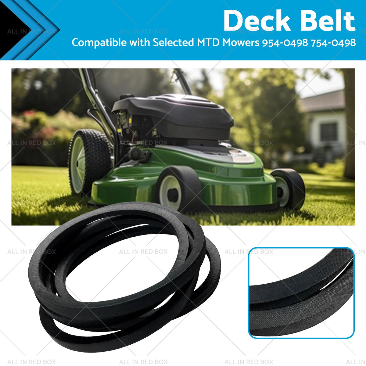 42 In Cutter Deck Belt for MTD Mowers (954-0498, 754-0498)