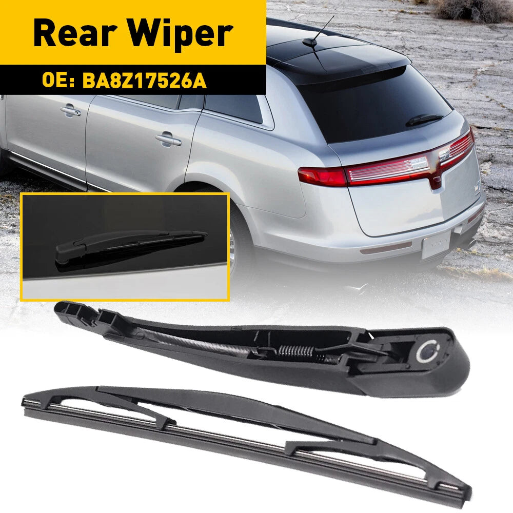 2Pcs Rear Window Wiper Arm + Blade for Ford Flex (2009–2019) Lincoln MKT (2010–2019)