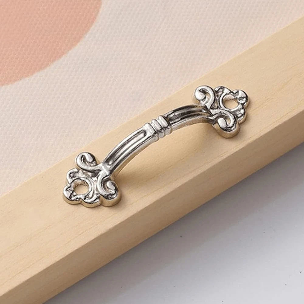 10X Silver Antique Handle Pull Knob for Mini Jewelry Box
