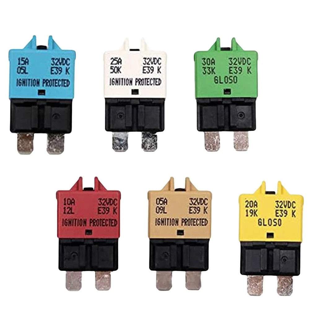 6X Manual Reset Circuit Breaker Set for Trucks & Marine Vehicles