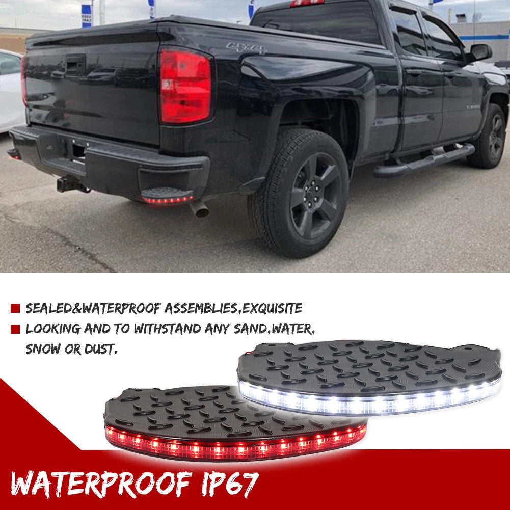 2X LED Rear Bumper Step Lights for Silverado Sierra (2014–2019)