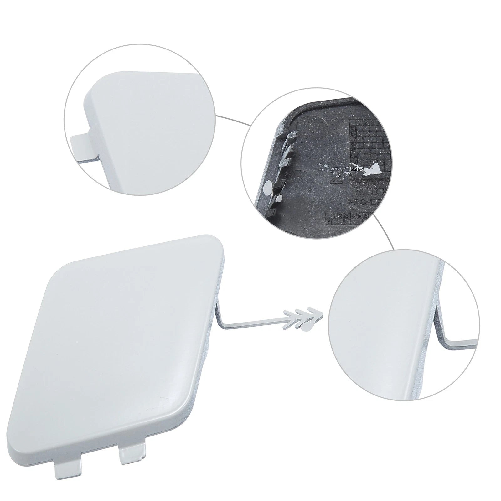 Tow Hook Cover for Audi Q3 (2015–2021) - Front Bumper Eye Hole - White