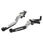 CNC Silver Extendable Brake Clutch Levers for Kawasaki Ninja 125 250 (2018-2023)