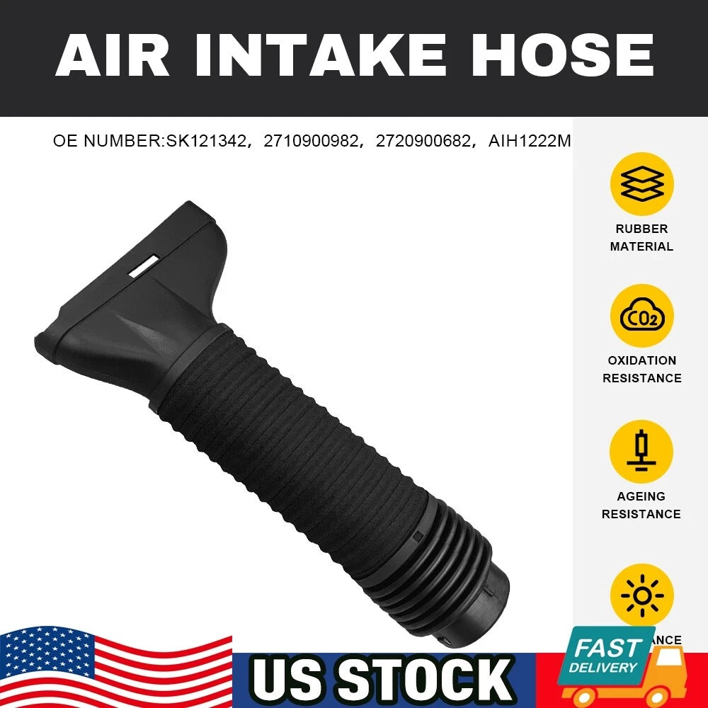 Set of 2 Air Inlet Intake Duct Hose for Mercedes-Benz C250 (2012–2015) Rubber