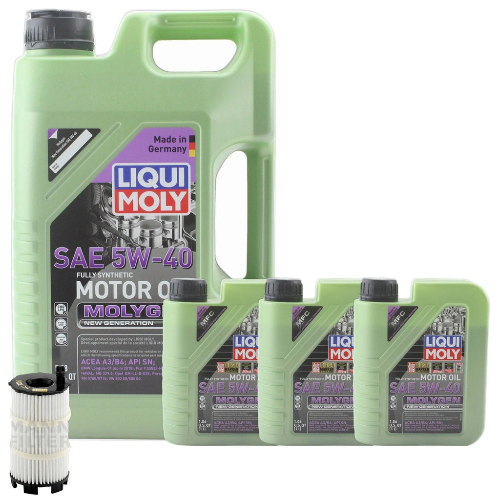 Liqui Moly Molygen New Gen 5W40 Engine Oil Change Kit for A8 Quattro (2004–2010)