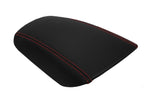 Leather Console Lid Armrest Cover for Ford Fusion (2013–2020) Red Stitch