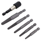 6Pcs Stud Screw Extractor Remover Set for Broken Damaged Pipes & Bolts