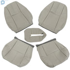 Set of 2 Front Seat Covers for Chevy Tahoe GMC Sierra (2007–2014) Leather Gray