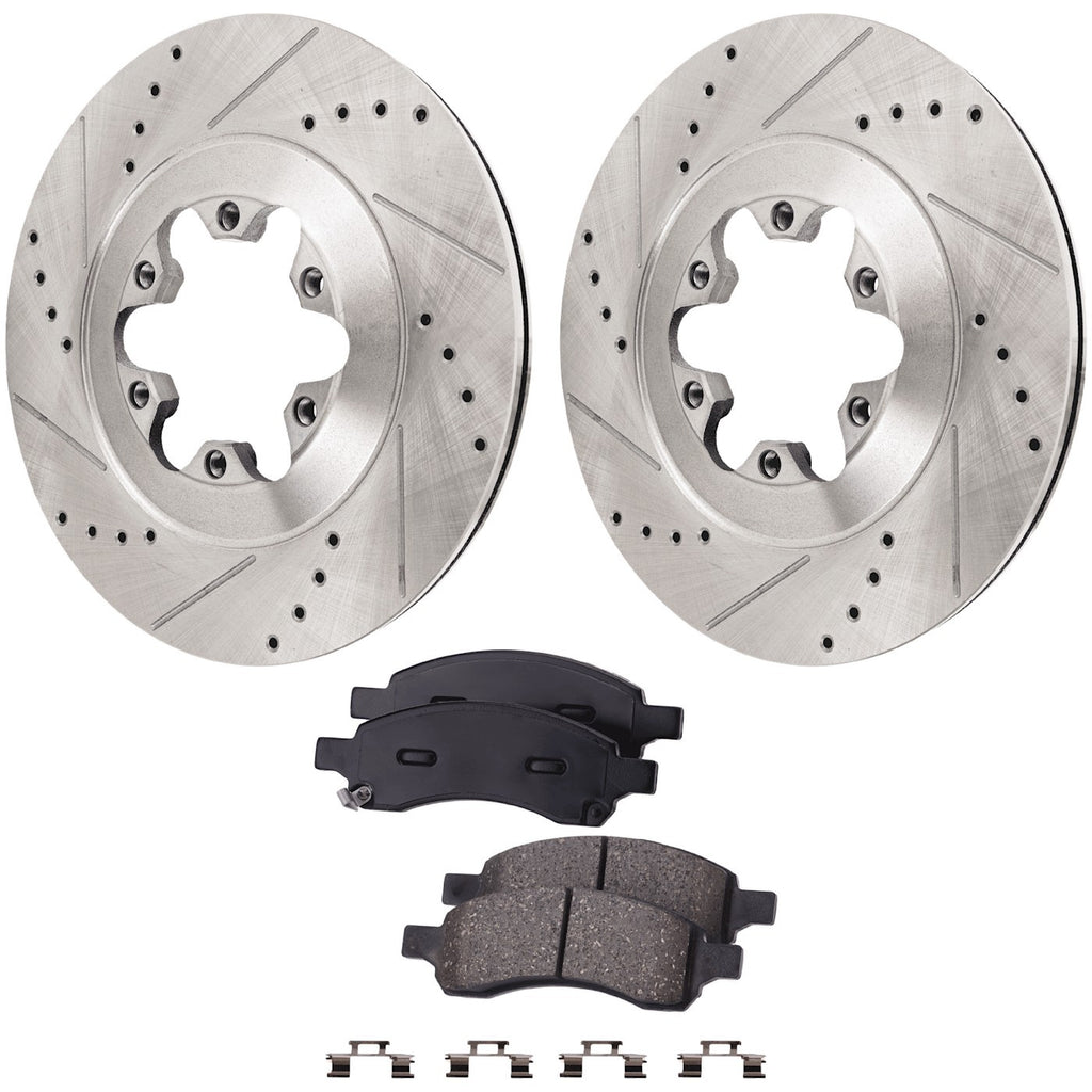 Front Brake Disc Rotors and Pads Kit for Chevy GMC Canyon Colorado