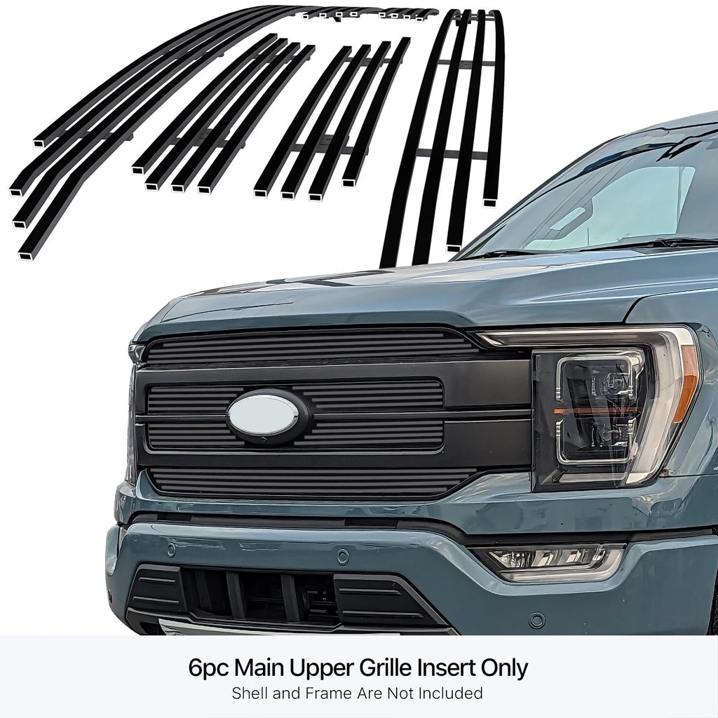 Stainless Black Billet Grille Insert for Ford F-150 Lariat (2021-2023)