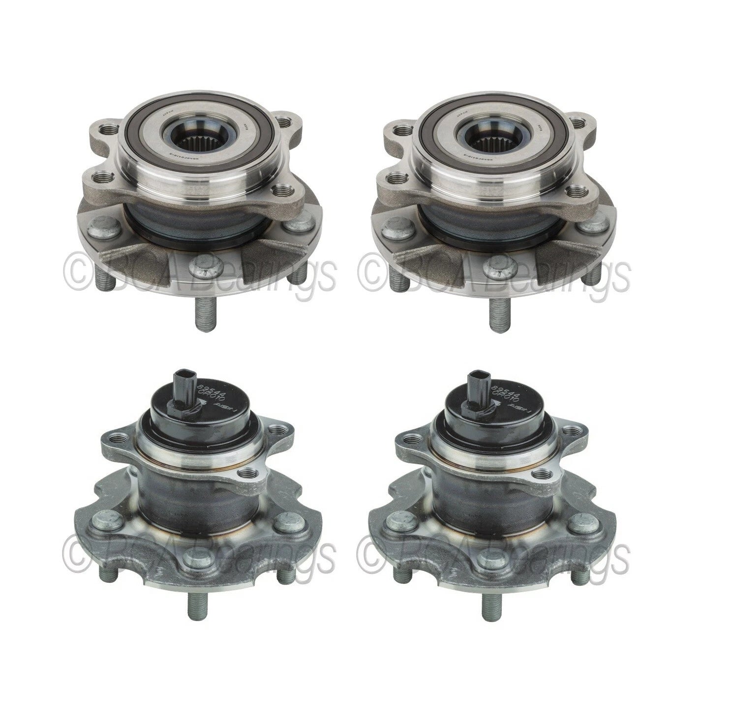 Set of 2 Wheel Bearing Hub Assemblies for HS250h, iM, tC, RAV4, Corolla iM