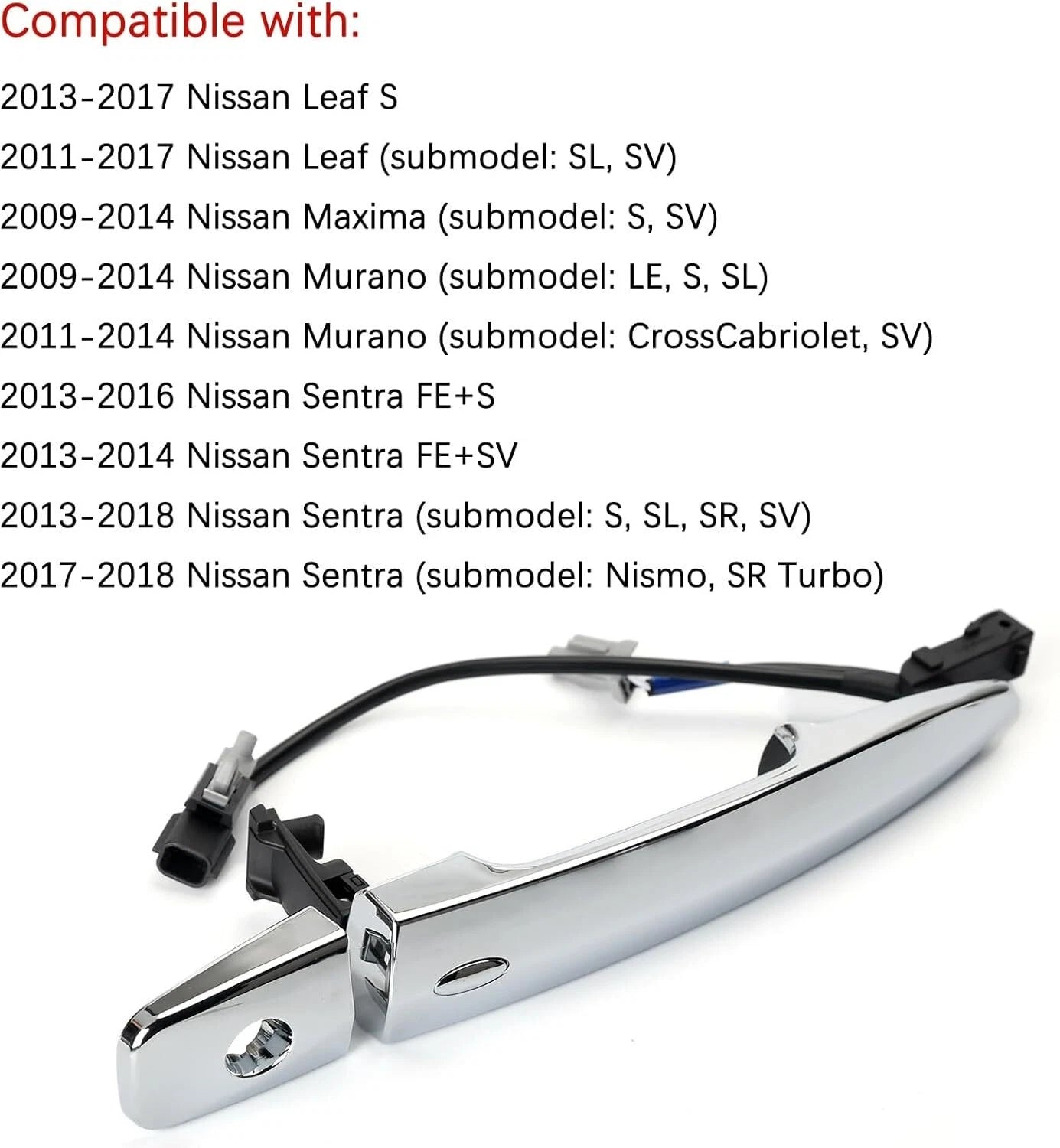 Front Left Door Handle for Nissan Sentra (2013-2018) & Maxima (2009-2014)