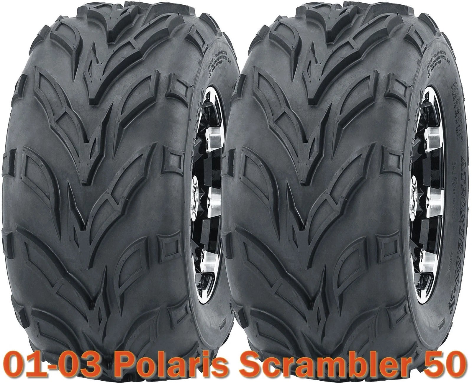 Set of 2 WANDA 16x8-7 ATV Tires for Polaris Scrambler 50 (2001–2003)