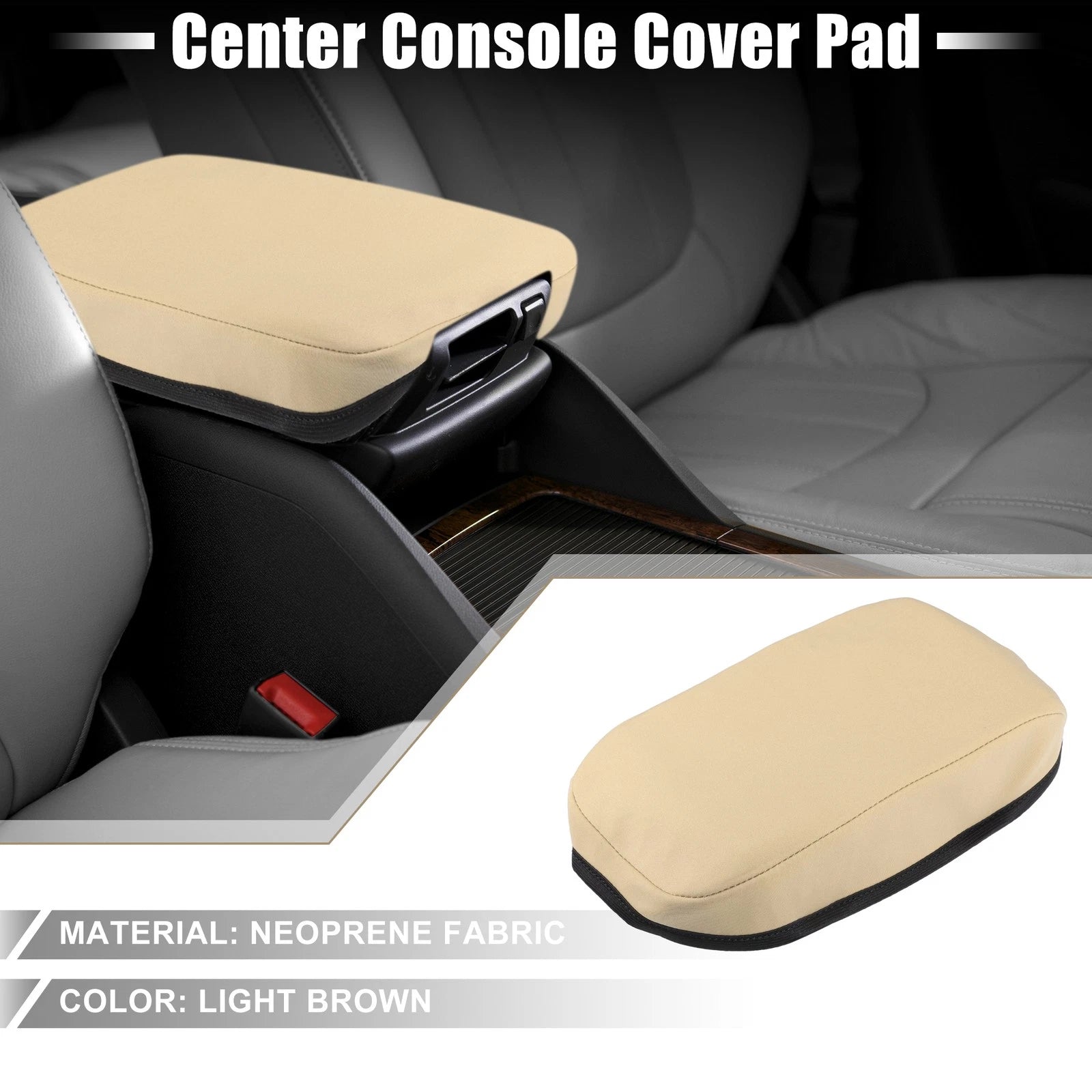 Center Console Armrest Cover for Nissan Sentra (2013–2019) Light Brown