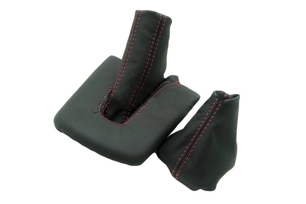 Manual & E Brake Boot Set for BMW M3 Z4 (2003–2008) Red Stitch