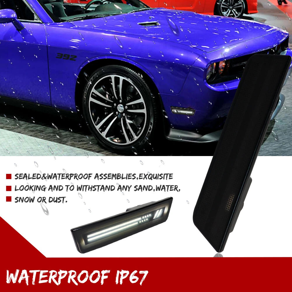 White LED Front Side Marker for Dodge Challenger (2008–2014)