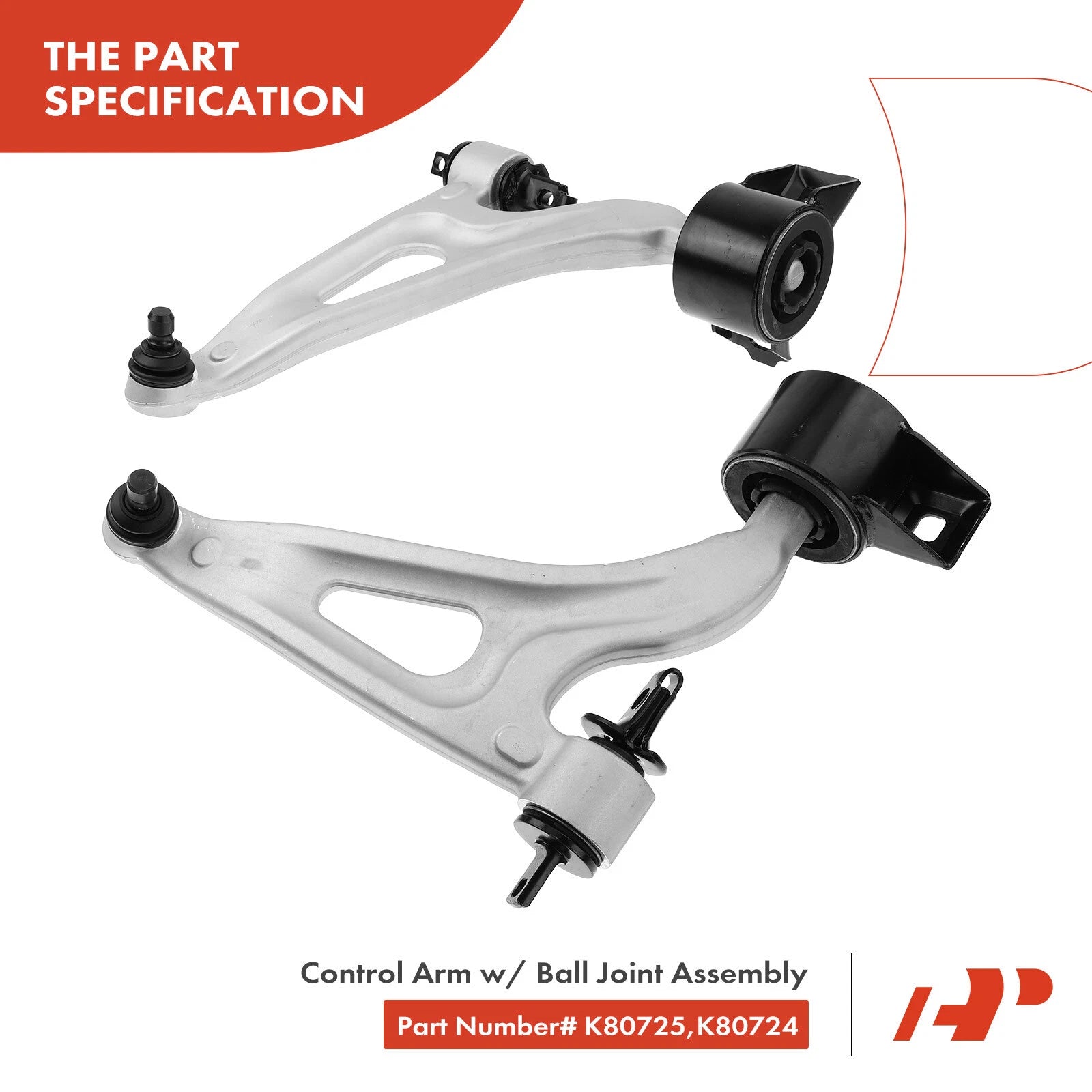 Set of 4 Front Lower Control Arms with Ball Joints for Mercury Ford