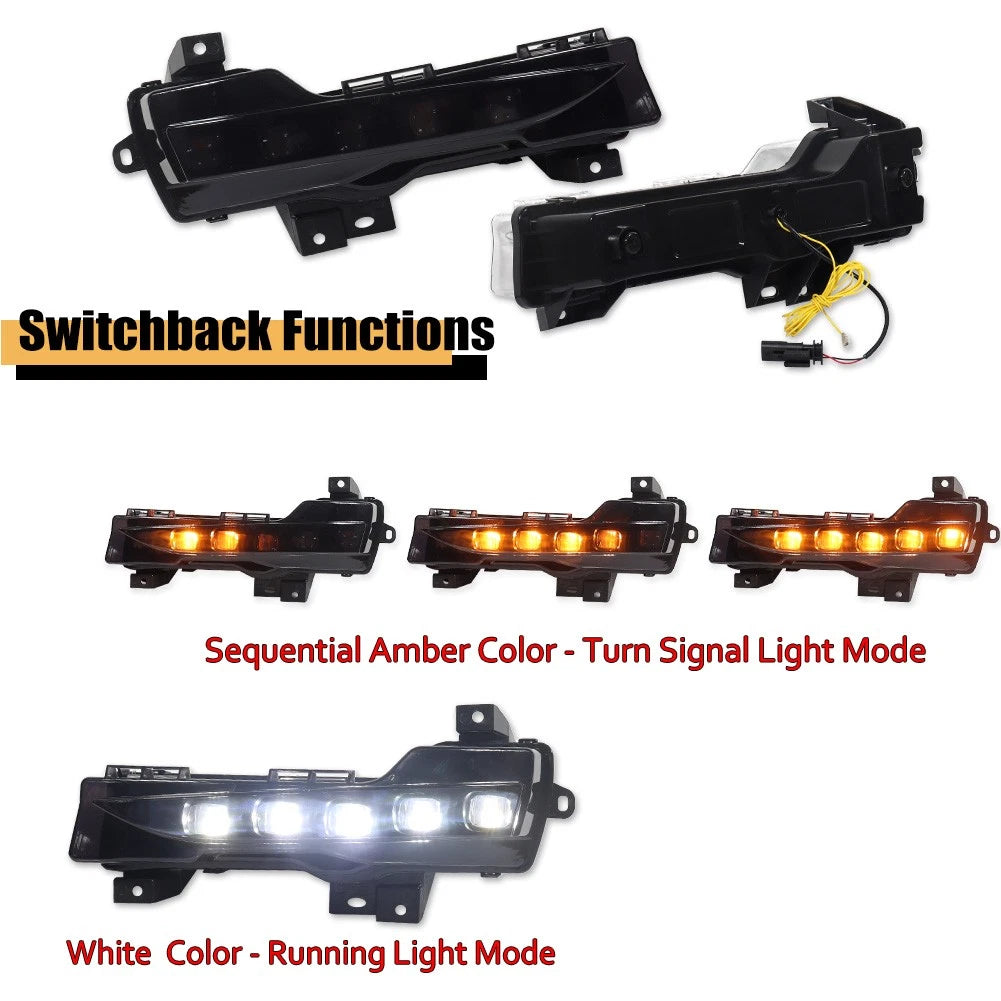 Smoked Switchback LED Fog/DRL Kit for Tesla Model 3/Y (2017–2023)