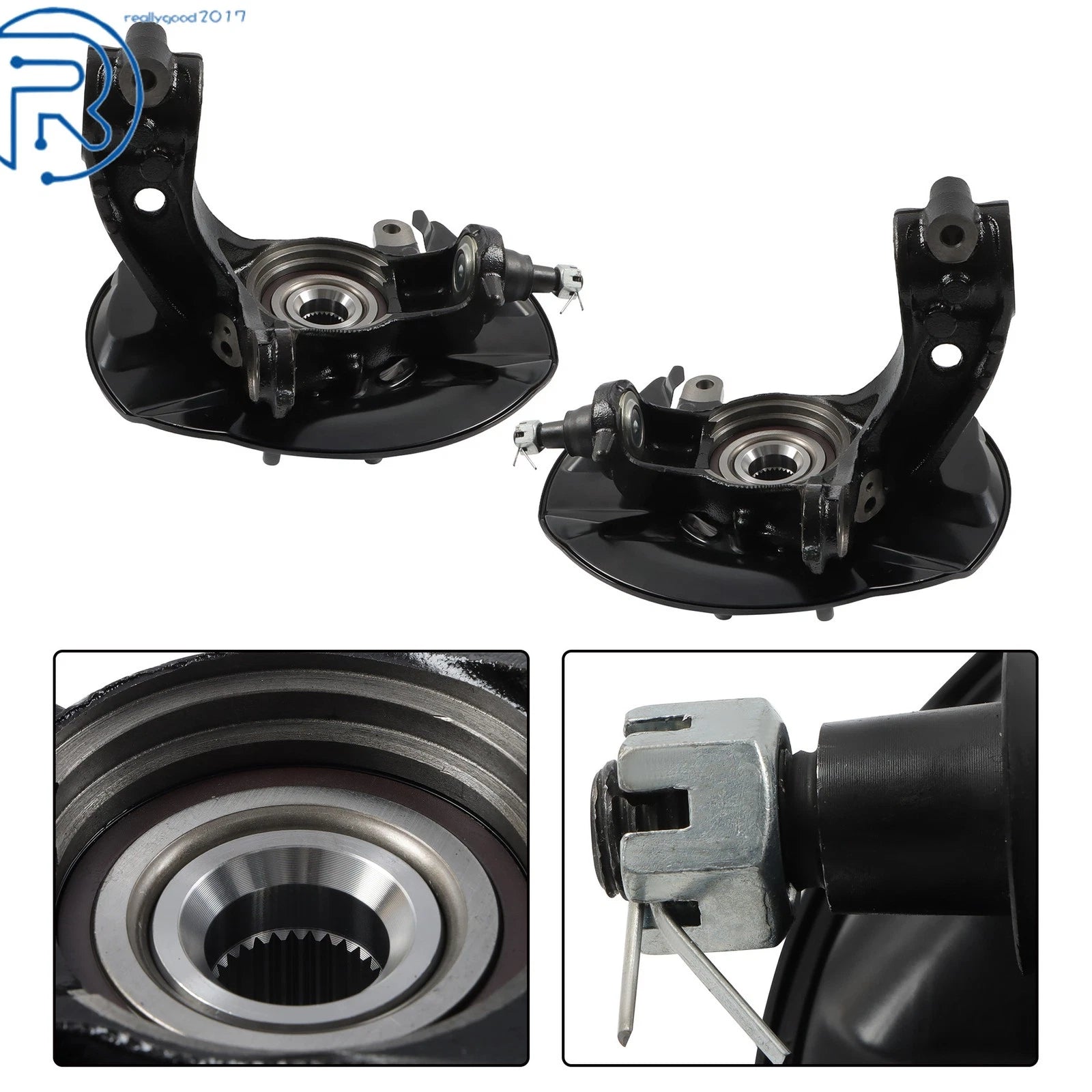 2X Front Wheel Bearing Hub Knuckle Assembly for Honda Accord (2013–2017)