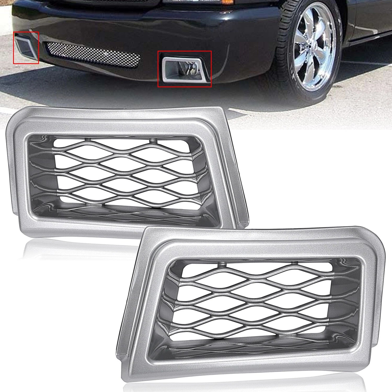 Set of 2 Bumper Caliper Air Ducts for Chevrolet Silverado (2003–2007)