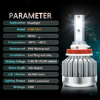LED Headlight and Fog Light Bulb Package for Dodge Grand Caravan (2011-2019)