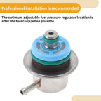 Fuel Pressure Regulator for Ford E-150 (1999–2004) No.CM4911 Metal 20-70 Psi