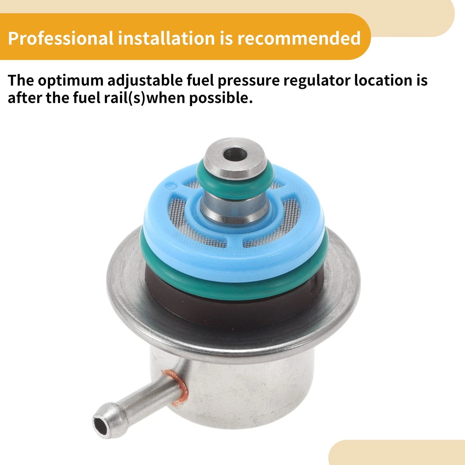 Fuel Pressure Regulator for Ford E-150 (1999–2004) No.CM4911 Metal 20-70 Psi