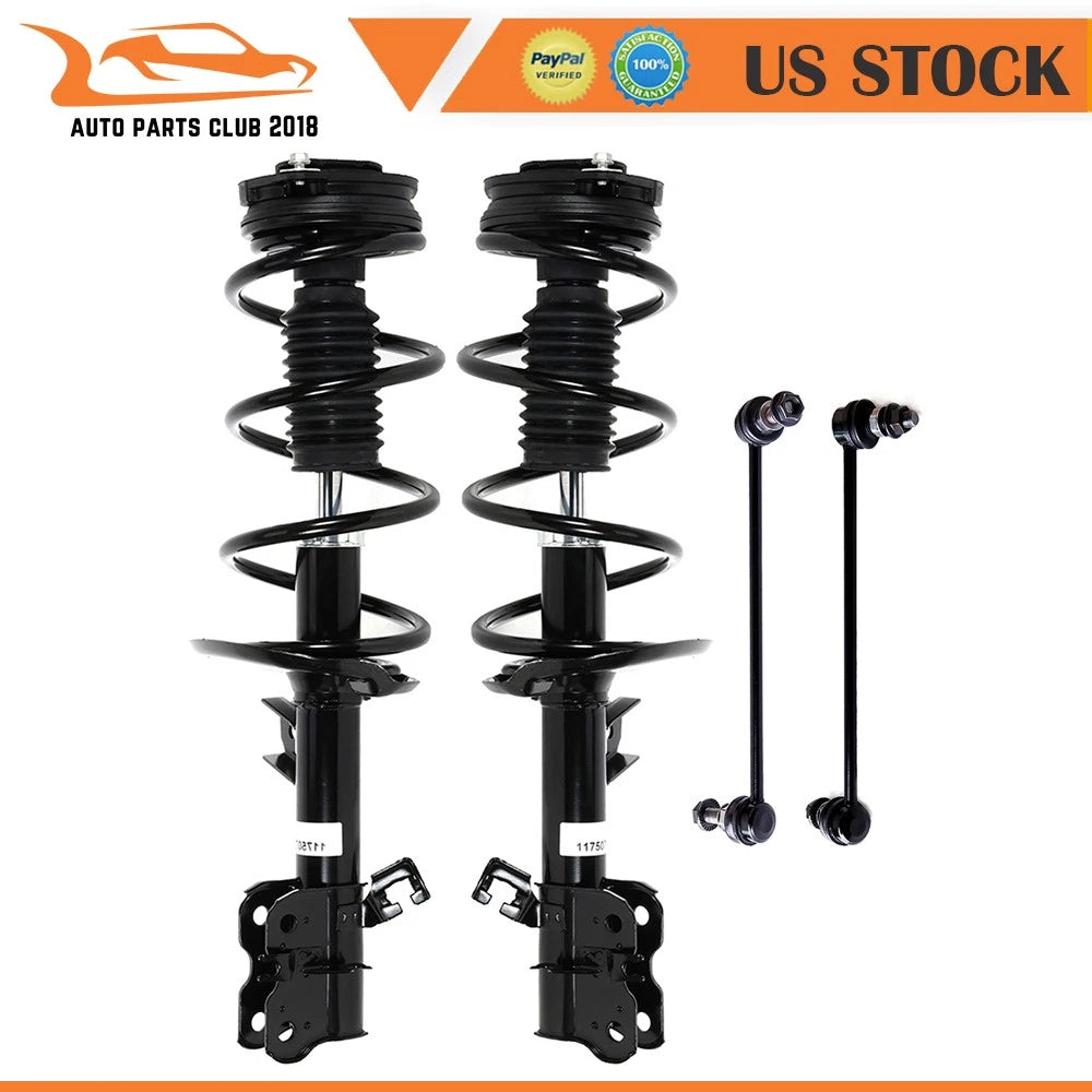 Front Complete Struts Set for Nissan Rogue (2008–2012) w/ Coil Spring & Sway Bars