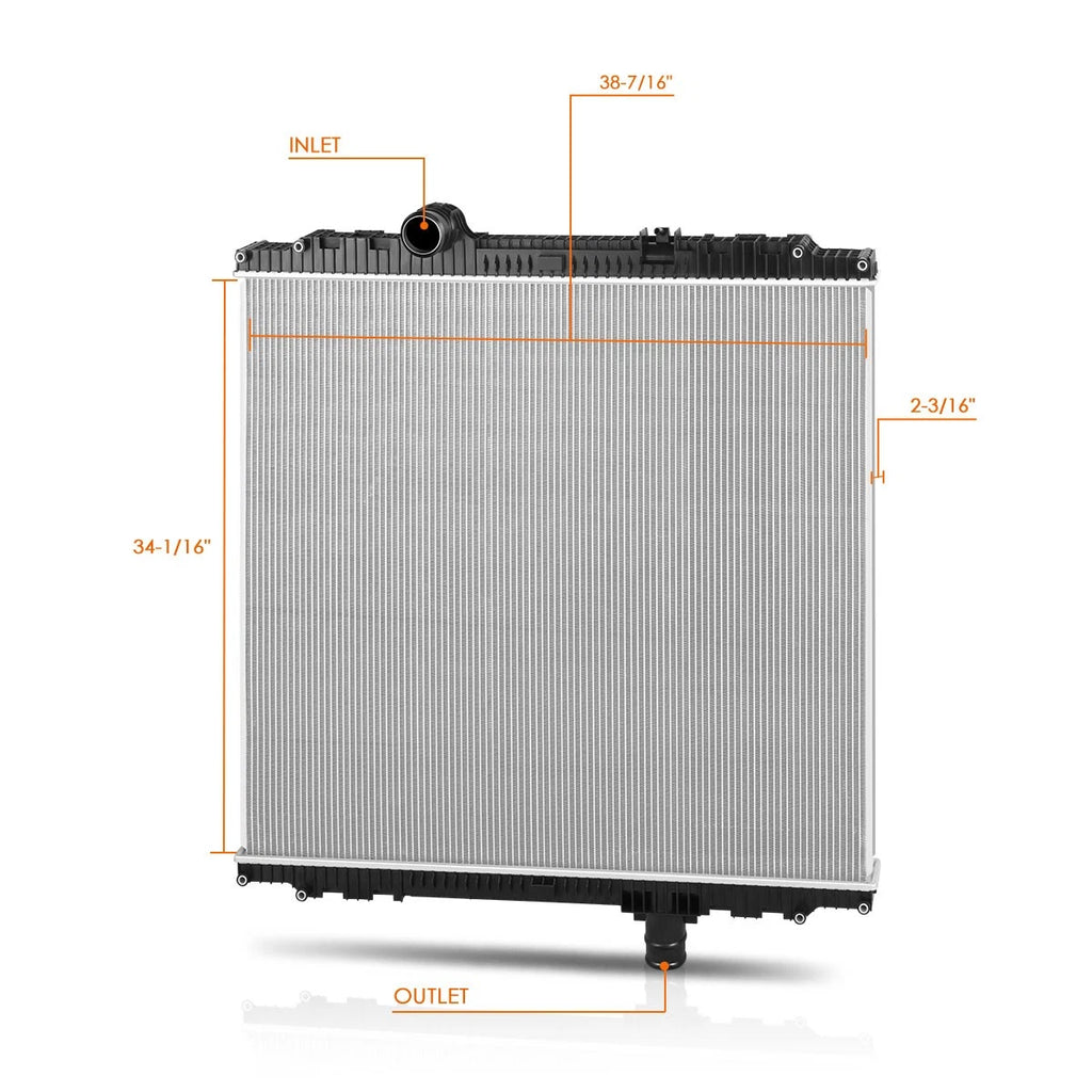 Aluminum Core 2-Row Radiator for Kenworth T700 T2000/Peterbilt 367 387 587 (2008–2013)