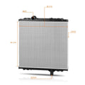 Aluminum Core 2-Row Radiator for Kenworth T700 T2000/Peterbilt 367 387 587 (2008–2013)