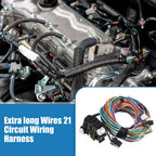Set of 1 Universal 21 Circuit Wiring Harness Kit for GM Chevy Ford Truck