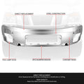 Chrome Front Bumper Face Bar w/Foglight Holes for Nissan Armada Pathfinder Titan (2004–2015)
