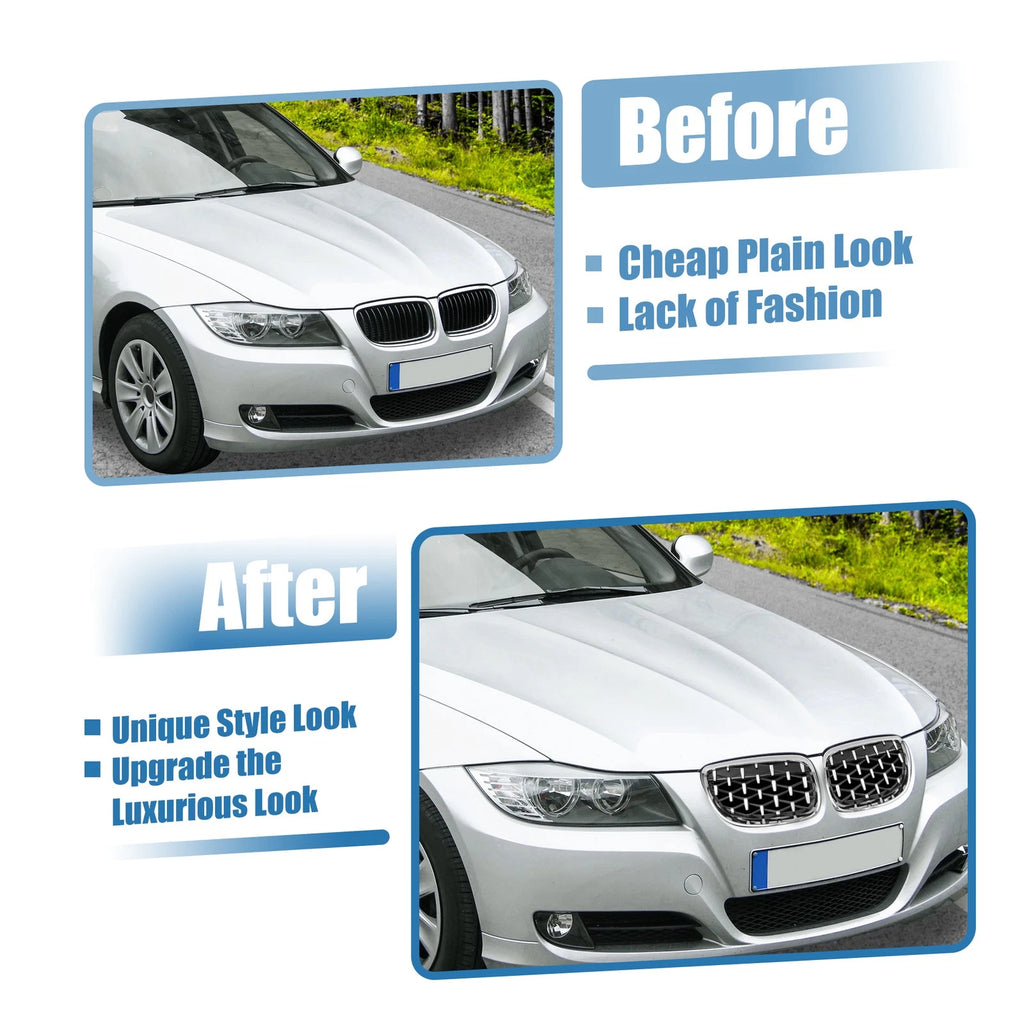 Set of 2 Front Hood Bumper Grille for BMW 328xi M3 335xi 328i (2007–2013)